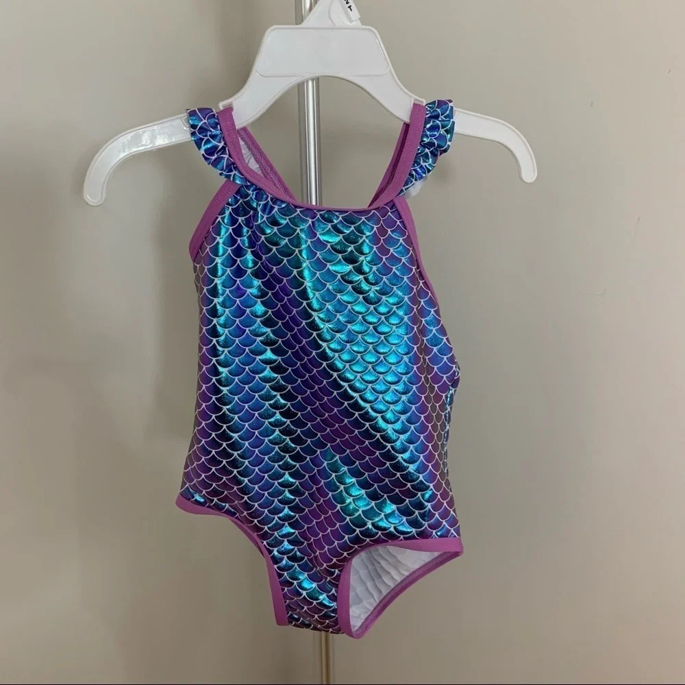 New Girls Mermaid One Piece Swimsuit Size 2T